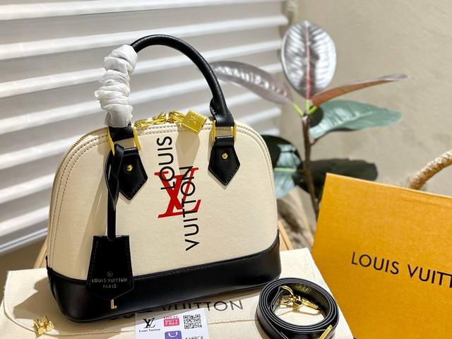 礼盒包装 Ddd Lv 23新品 Alma B 贝壳包 原版高品质 包包这款retiro 手袋以标志性的老花面料制成 经典永恒 优雅低调的外形设计和宽敞的包身更