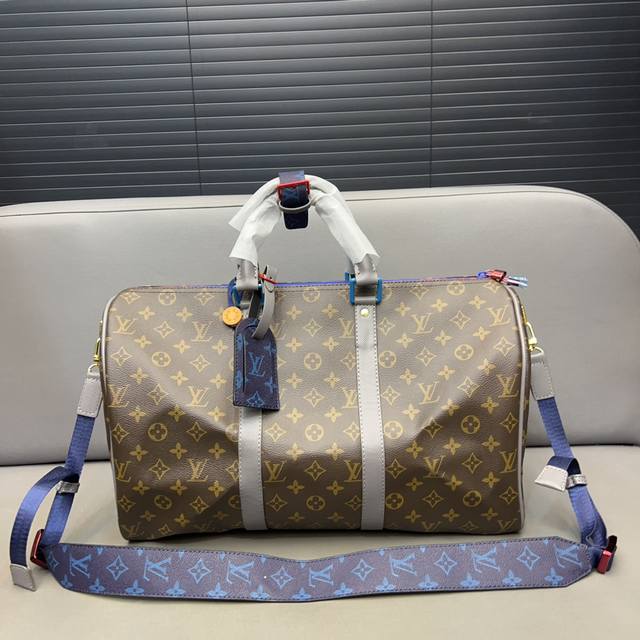 Louisvuitton 路易威登 Ddd Keepall 旅行袋 手提包袋 机场包 采用精湛镶嵌细工 实物拍摄 原厂原版面料 45 X 26 Cm Ddd - 点击图像关闭