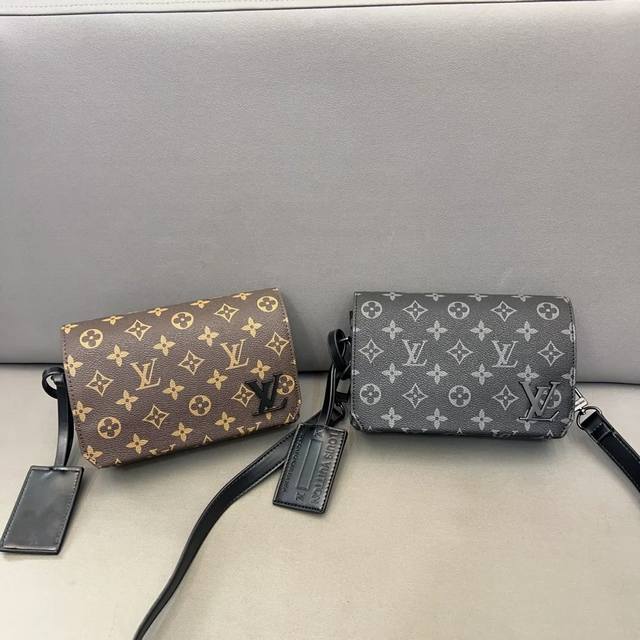 Louisvuitton 路易威登 Ddd District 翻盖邮差包男士斜挎包 采用精湛镶嵌细工 实物拍摄 原厂原版面料 配送防尘袋 18 X 13 Cm