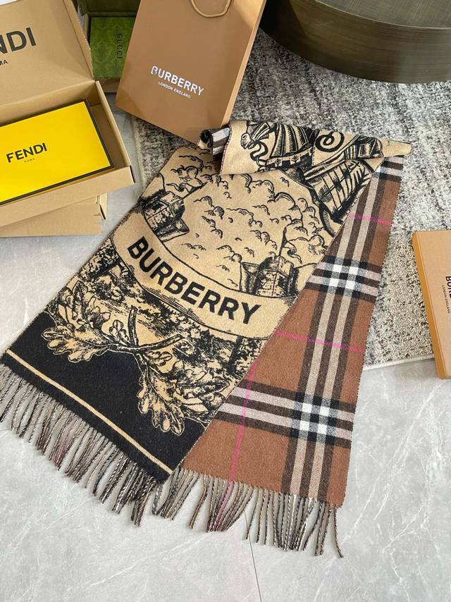 双面 专柜礼盒 5 Ddd Burberry 美拉德色系 轻松拿捏秋冬装扮 不夸张的说巴宝莉战马围巾就是好看 经典的那股子味道一般品牌赶不上 Ddd 羊绒的很柔