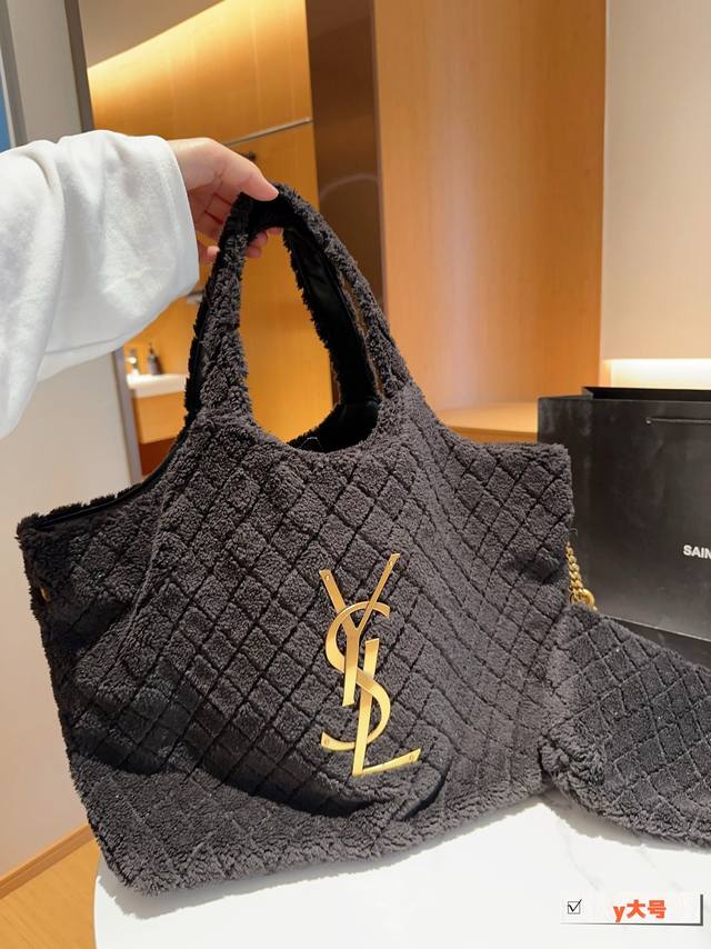 Ysl圣罗兰 Ddd 羊羔毛lcare托特包tote Ddd 尺寸34Cm Ddd