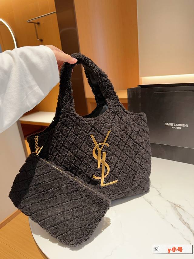 Ysl圣罗兰 Ddd 羊羔毛lcare托特包tote Ddd 尺寸28Cm Ddd