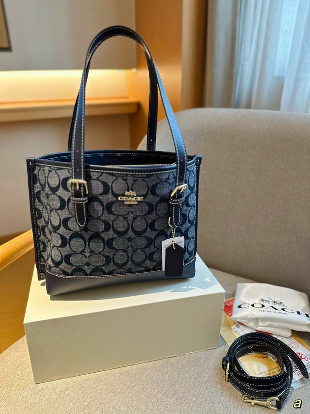 Coach 蔻驰 Ddd 帆布经典标志香布蕾mollie 25号托特包 Ddd Willow 24号托特 Ddd 腋下可调节tote购物袋 Ddd 尺寸25Cm