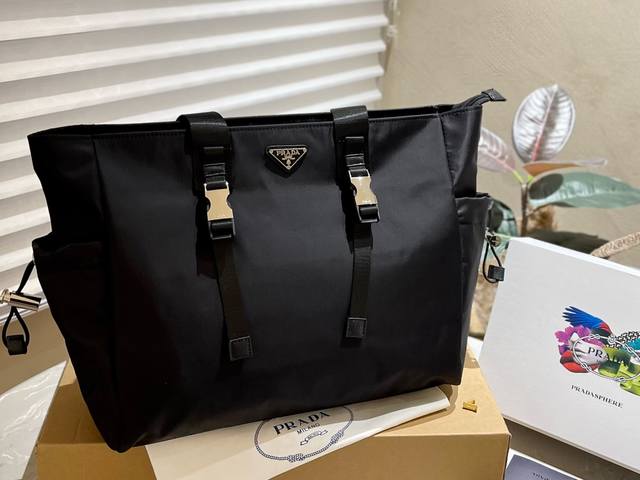 菱格 净版 Ddd Prada手提斜挎手提包 Tote 原版布 Ddd 斜挎超百搭 推荐 Ddd 尺寸39Cm Ddd