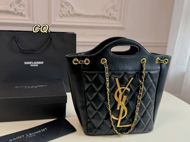 无盒 Ddd Size:25 28 Ddd Ysl 圣罗兰链条托特包手提包 Ddd Ysl五金大logo绗缝纹路 Ddd 大气质感 慵懒随性 Ddd 单肩或手提