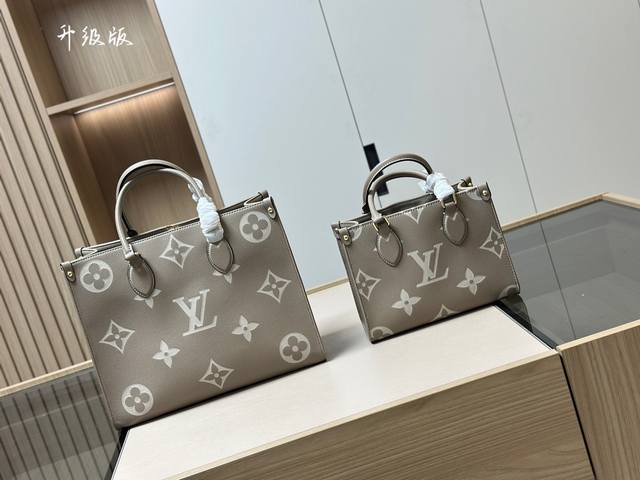 配折叠盒 Ddd Size 34 28Cm 25 20Cm Ddd Lv Onthego牛皮购物袋 Ddd 有隐藏的背带设计 Ddd 可单肩 可手提 Ddd 搜