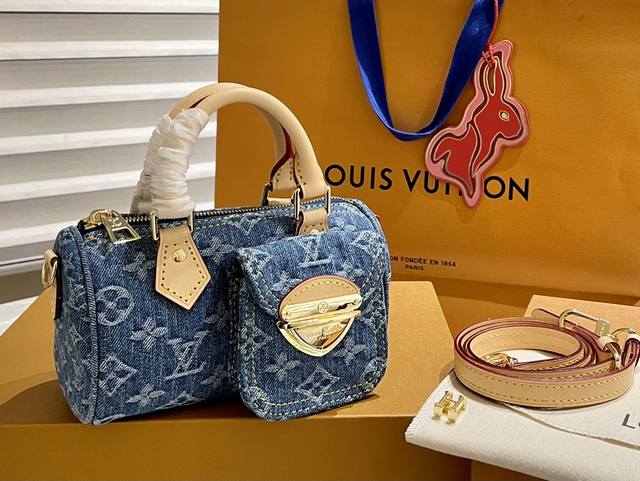 原单变色皮 折叠礼盒 Lv 新款 Speedy 16Cm 牛仔 枕头包 Lv 新款系列 枕头包 手袋 全网首发 Lv Speedy Nano 枕头包这款reti