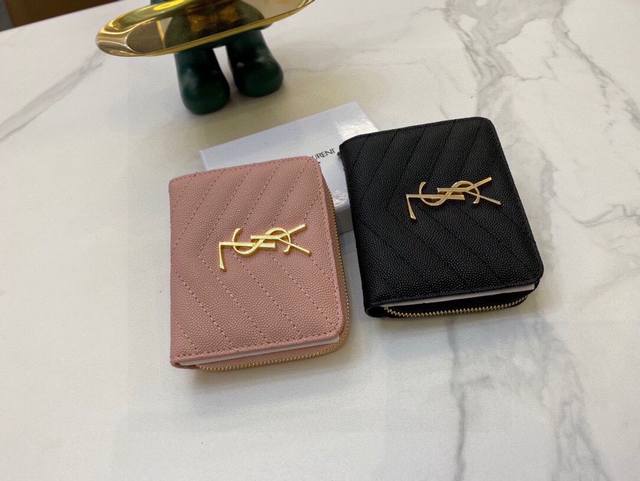 8040 Ysl 专柜最新款小钱包 原版牛皮 完美内阁 卡包钱包多功能