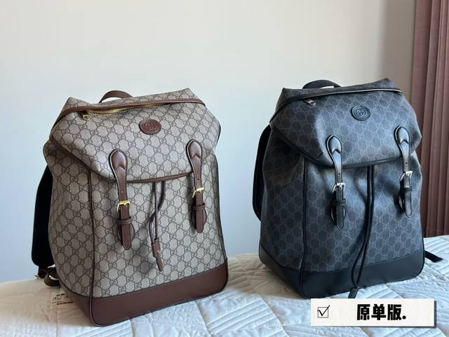 顶级原单 纯牛皮 Gucci家新品双肩 尺寸 30 42Cm 订制原版面料 原版五金 牛皮品质 超大容量 出游首选 男女同款哦