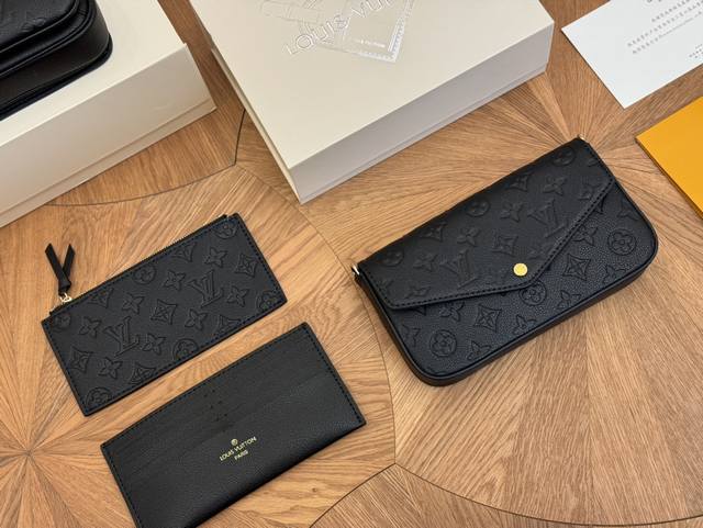 配折叠盒 Size 22*13Cm Lv 三件套 最好用最方便的一款 三合一包包 质量全面升级 原版布内里