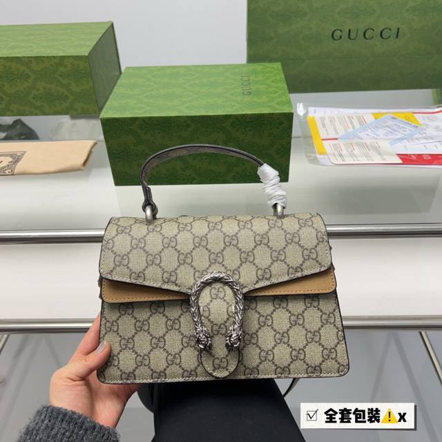 全套包装 Gucci 23新款手提 Dionysus酒神包 就是alessandro亲自设计的 名字来源于古希腊罗马神话中的酒神 独家定制市面最高版本出货 整包