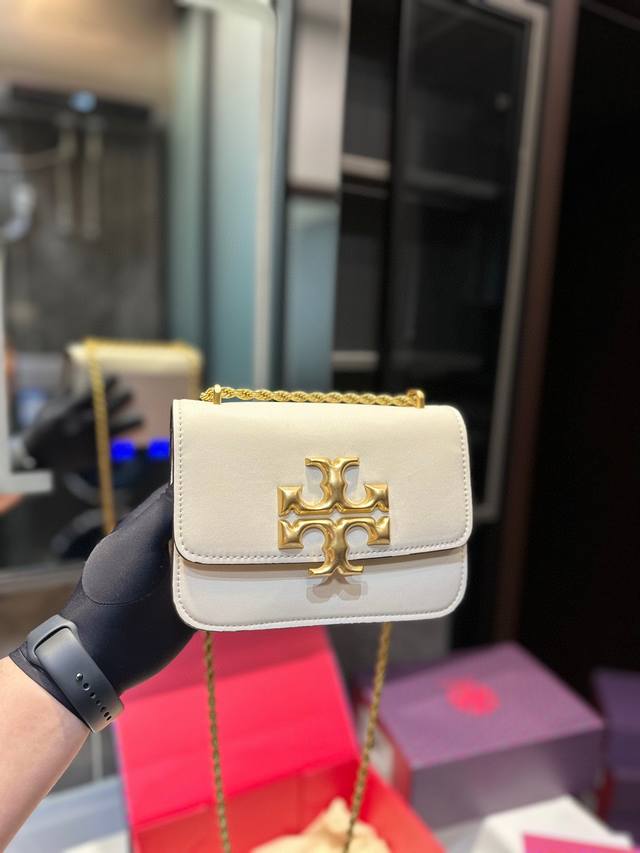 小号 礼盒包装 Tory Burch Eleanor托里伯奇 专柜最新款链条包 大小适中 进口面料手感质感超级好更耐磨 L尺寸小号19Cm