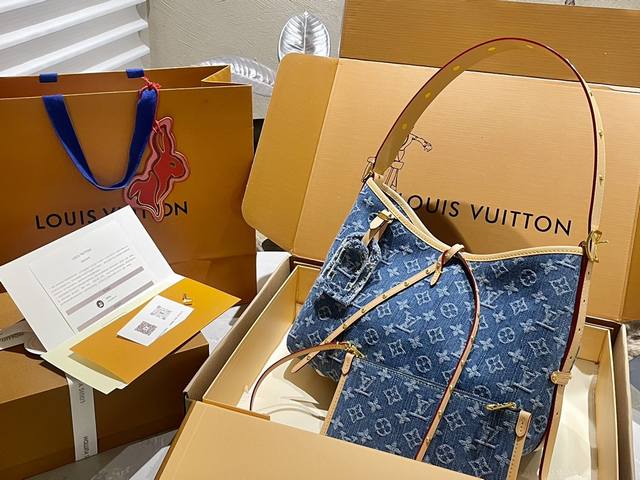 顶级原单 变色皮 折叠礼盒 官网飞机箱子 Lv 24年新品 水洗牛仔 Carryall 路易威登lv Carryall新款通勤包颜值实用 #路易威登lv #路易