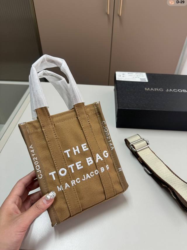 马克雅克布marc Jacobs Tote Mj 通勤斜挎手提迷你帆布托特包 D-29尺寸15.5.18配盒