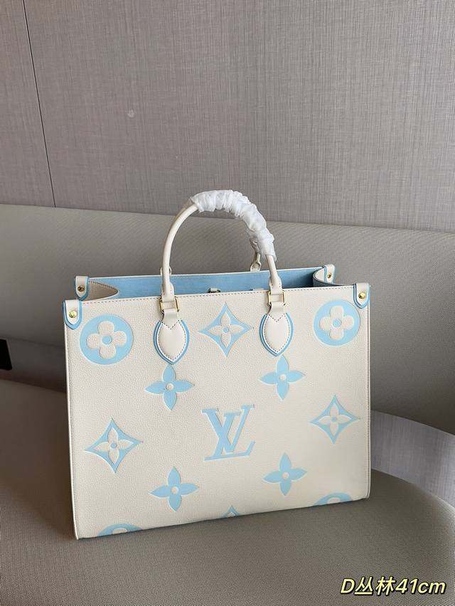 无盒 Lv 路易威登 2024新款onthego Mm丛林包托特包 Tote购物袋 尺寸42Cm