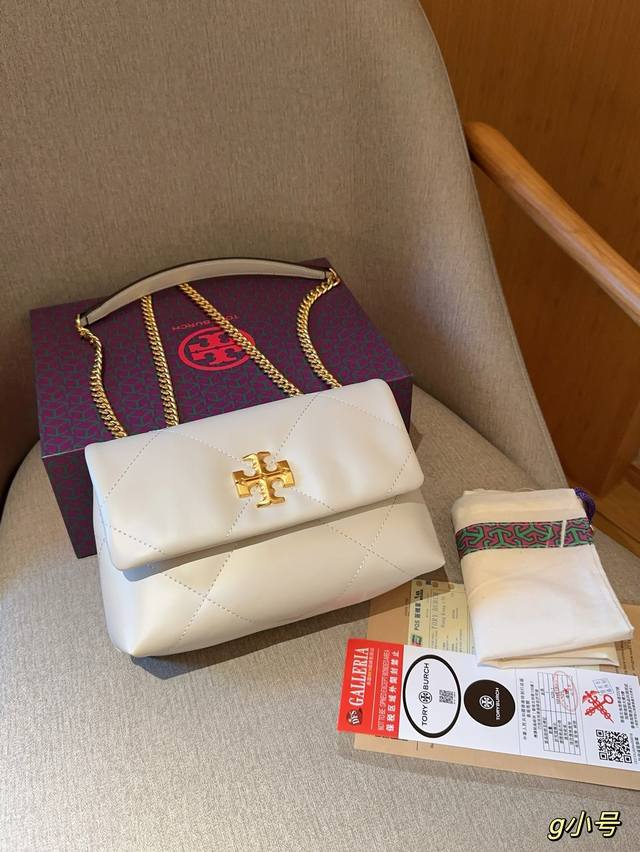 小号 Tory Burch Tb托里伯奇汤丽柏琦 Kira小号菱格纹链条包 尺寸22 15 8 礼盒包装