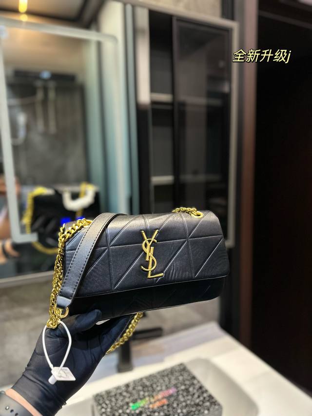 礼盒包装 Ysl圣罗兰万年经典爆款出击 头层原版牛皮纹 Saint Laurent 前翻盖手袋 高档五金流苏装饰可斜挎或对折挎j尺寸25Cm