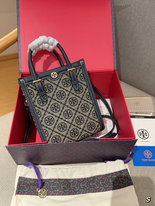 高版本 Tory Burch 托里伯奇tb T Monogram 迷你琴谱包 尺寸16 19 5 礼盒包装