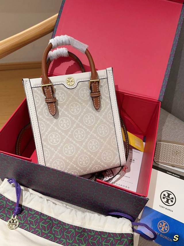 高版本 Tory Burch 托里伯奇tb T Monogram 迷你琴谱包 尺寸16 19 5 礼盒包装