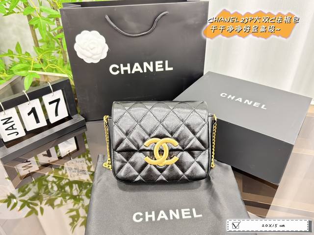 配折叠盒 Size 20*15Cm 香奈儿chanel 23P大双c法棍包 干干净净好显高级 气质范说来就来 日常通勤百搭又时髦