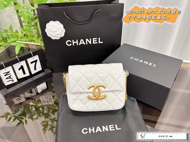 配折叠盒 Size 20*15Cm 香奈儿chanel 23P大双c法棍包 干干净净好显高级 气质范说来就来 日常通勤百搭又时髦