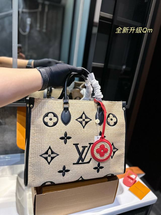 Size 41 31 Lv路易威登草编托特包 来推荐这只阳光草编包 夏季限定 清爽文艺 让你甜美