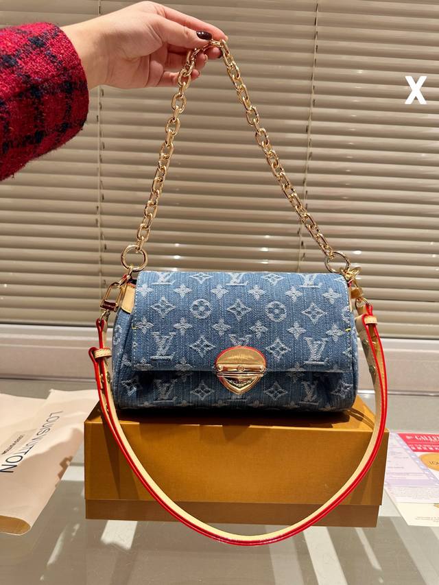 牛仔 Louis Vuitton Favorite 饺子包 非常低调耐看 全皮质感满满 多种背法 可盐可甜 尺寸23 14Cm - 点击图像关闭