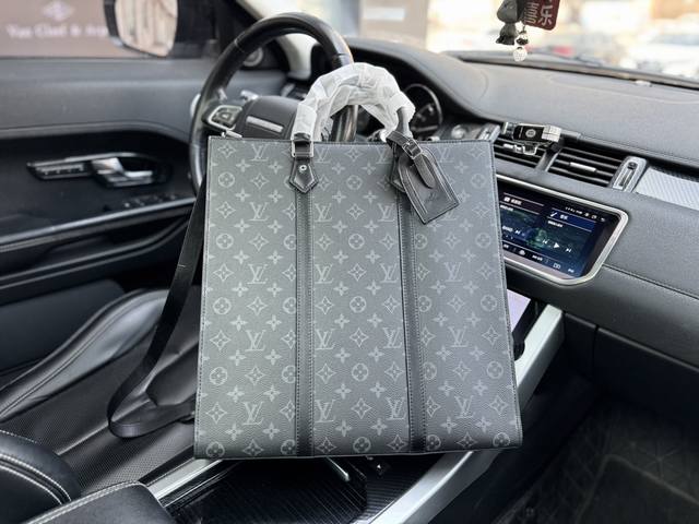 高端货 新款 “ Louis Vuitton ”Lv托特包路易威登 Louis Vuitton Sac Plat 可拆卸可调节肩带老花满印涂层帆布 单肩斜挎手提