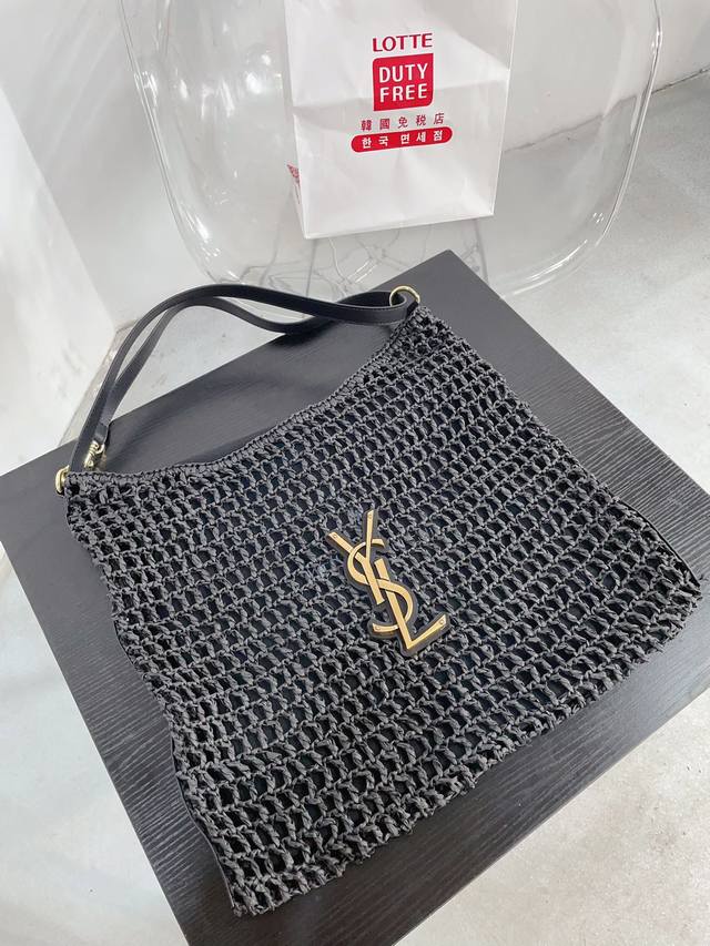 礼盒包装 尺寸38 38Cm 圣罗兰ysl 草编托特包 满满的夏日氛围感 复古优雅 满满的高级感 大小适中 容量感人 D