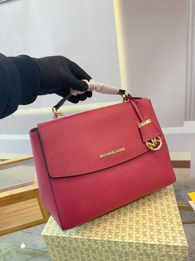 大号 Mk剑桥包 Michael Kors Mk 纯原品 Mk专柜新款 专用原版手掌纹牛皮 28×21