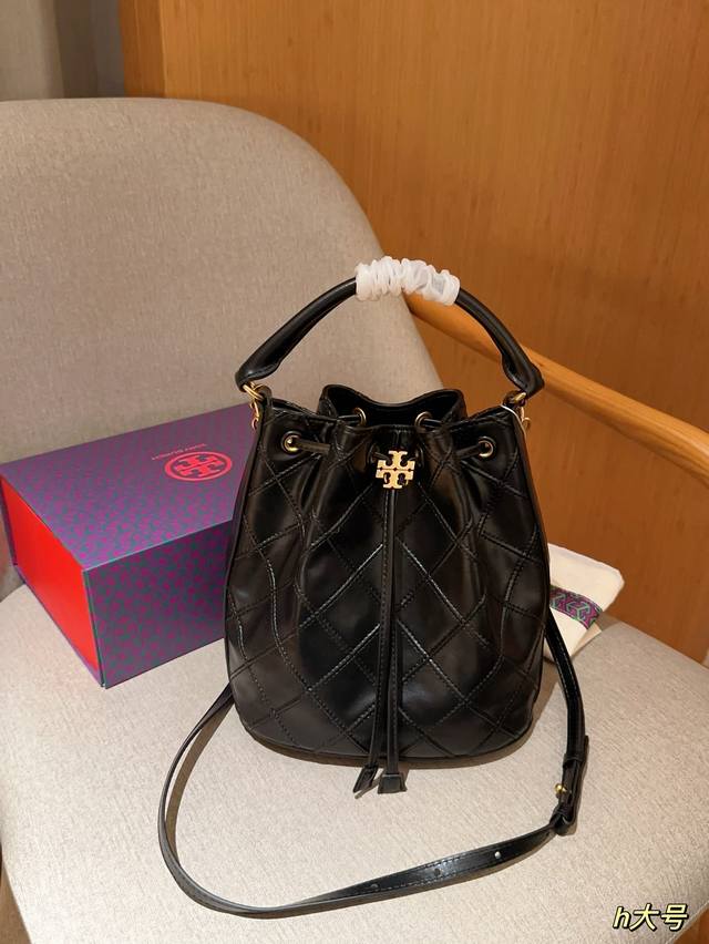 大号 Tory Burch Tb 托里伯奇汤丽柏琦 Fleming水桶包 尺寸23×24×14 礼盒包装