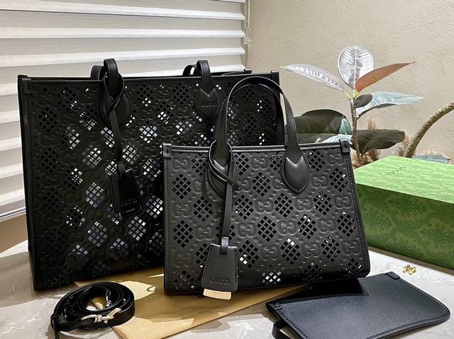 小号折叠盒 Gucci镂空托特tote 两个size 内里有小包 尺寸大号41厘米/ 小号28厘米