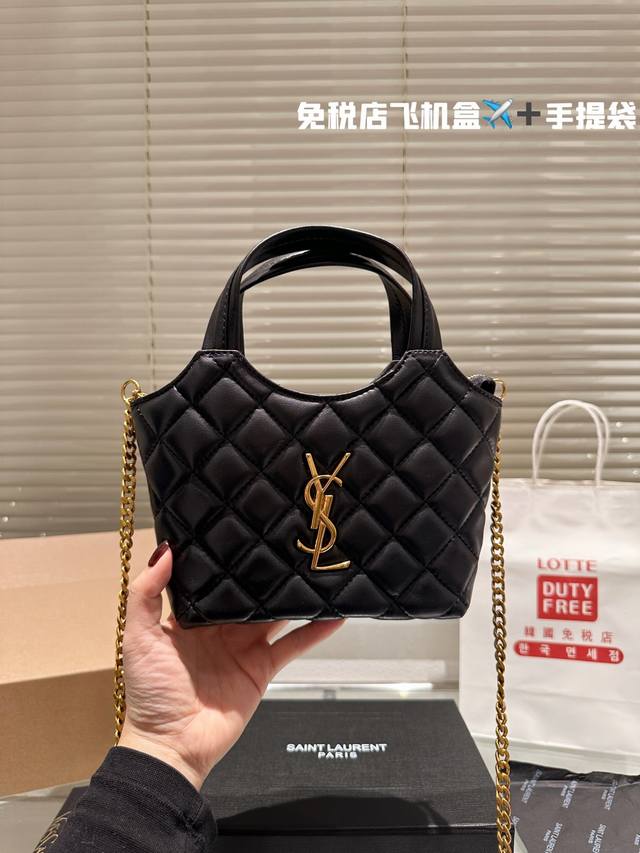 牛皮版本 Ysl 小购物袋 大tote感觉太温柔了简直 随意搭配都出彩#Ysi 18 15Cm