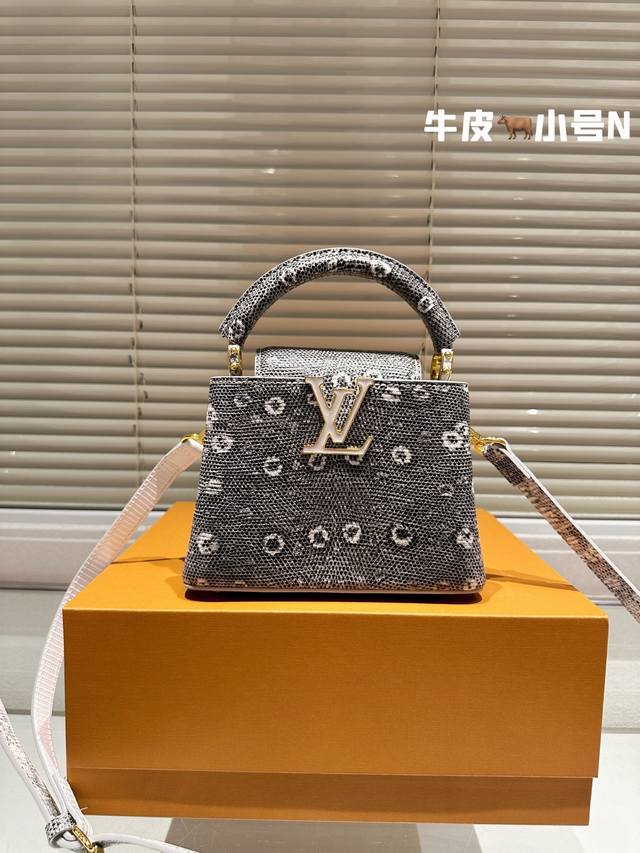 新品 配盒 牛皮版本 Lv Capucines手袋 清新又舒服 气质又大牌 Size 27*18Cm 20.13Cm D