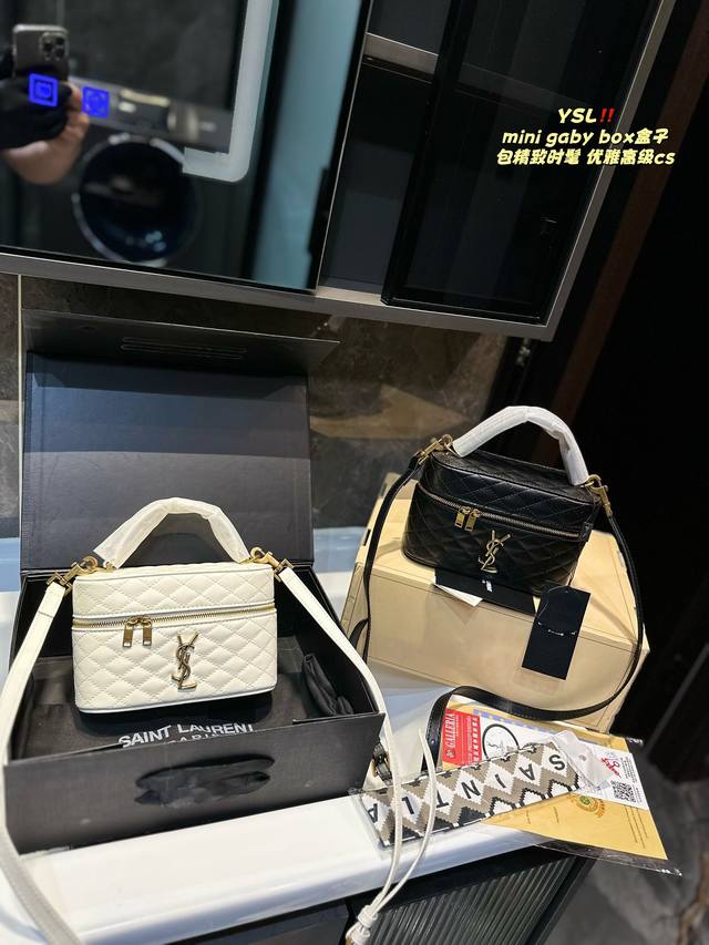 礼盒包装 圣罗兰ysl Mini Gaby Box盒子包 质感爆棚的美 上身真的太太太有质感啦 日常逛街不要太吸晴尺寸18.11