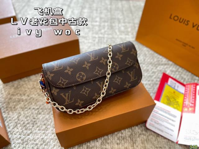 飞机盒 Lv老花包中古款 Lv Ivy Woc经典老花 超好背的一款 轻便好用~ 尺寸： 22 11