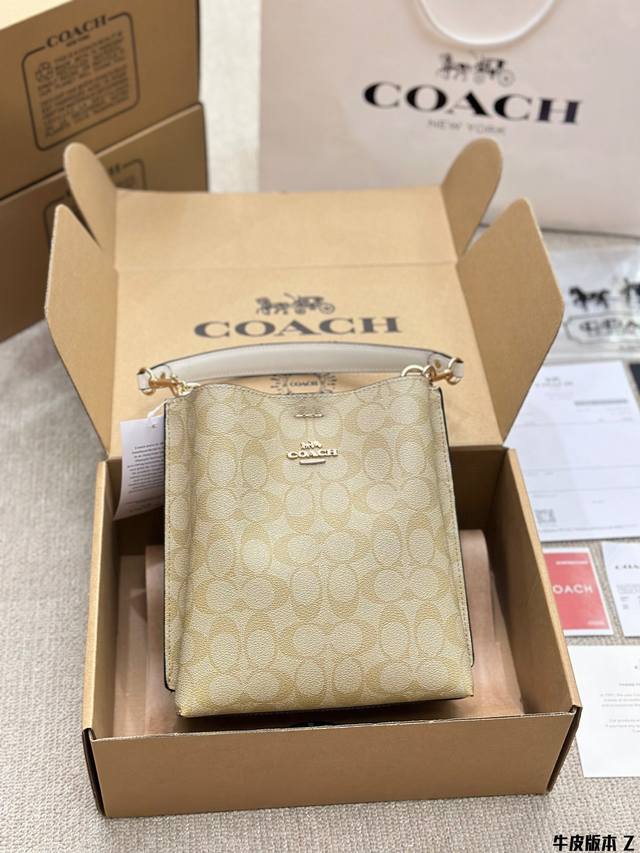 复刻版 牛皮 Coachmollie Bucket 系列 水桶包一直都是经典 常见的包型 Coach也太会了molie 系列做了改进 D