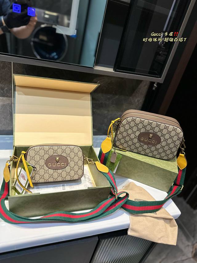 折叠礼盒 古奇gucci 新品推荐 G家网红爆款虎头相机包众多明星追捧的单品哦 原版面料五金 原单品质 出门旅游首选 超高回头率 尺寸