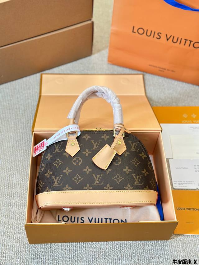 牛皮版本 Lv Lv Alma Bb牛皮贝壳包 原版高品质 包包这款retiro 手袋以标志性的老花面料制成 经典永恒。优雅低调的外形设计和宽敞的包身更加入了实 - 点击图像关闭