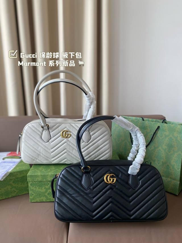 礼盒 Gucci 新款 保龄球 腋下包 Marmont 系列新品 皮质超赞 尺寸35.16