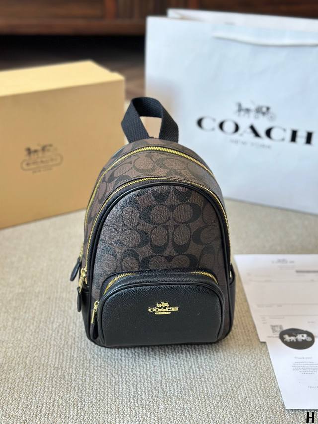 牛皮版本 Coach Court 双肩 2024最新款 “Coach Track蔻驰”双肩包进口原厂面料超高清五金logo标志、专用里内里。超顺滑拉链、油边超平 - 点击图像关闭