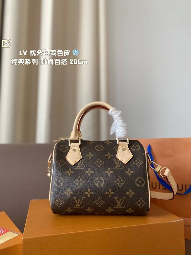 LV 枕头包变色皮 经典系列 时尚百搭 独特的艺术气息 颜值高 日常出街首选 尺寸20.10.13折叠盒