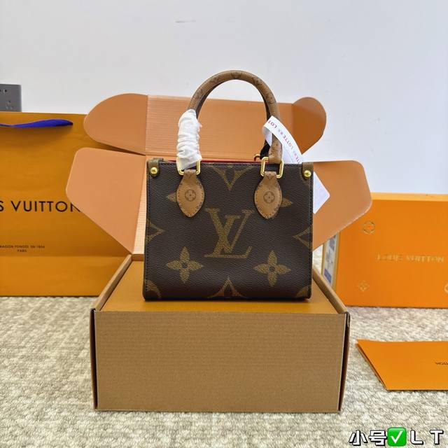 折叠盒 Size：迷你18*15Cm Lv Onthego 丛林tote Mini也太可爱了吧！ 24Ss 渐变色过渡压花版 小小的一支但是容量很大哦 Max完