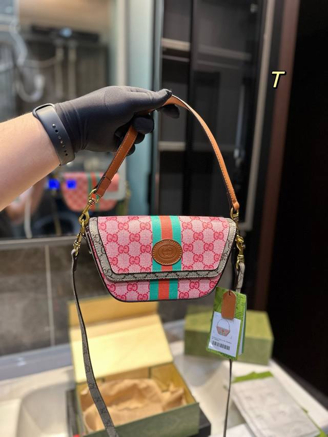 折叠礼盒 牛皮 Gucci 限定 款新包 家银们 手拎 斜挎包 男女通用 推荐自留尺寸20Cm