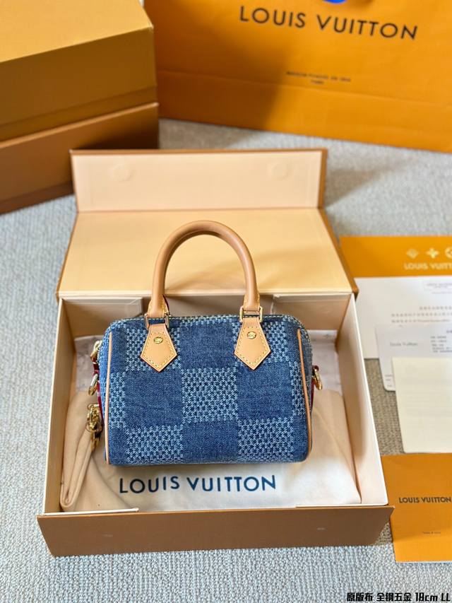 原版布 全钢五金 Louis Vuitton Speedy Bandoulière 18 手袋出自 Nautical 系列，以缤纷纱线织就 Monogram 图