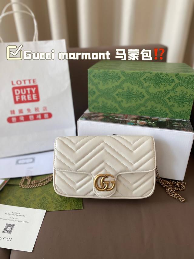 折叠盒飞机盒gucci Marmont 新款一定要入手的小马蒙包marmont最最经典的双g尺寸21*13