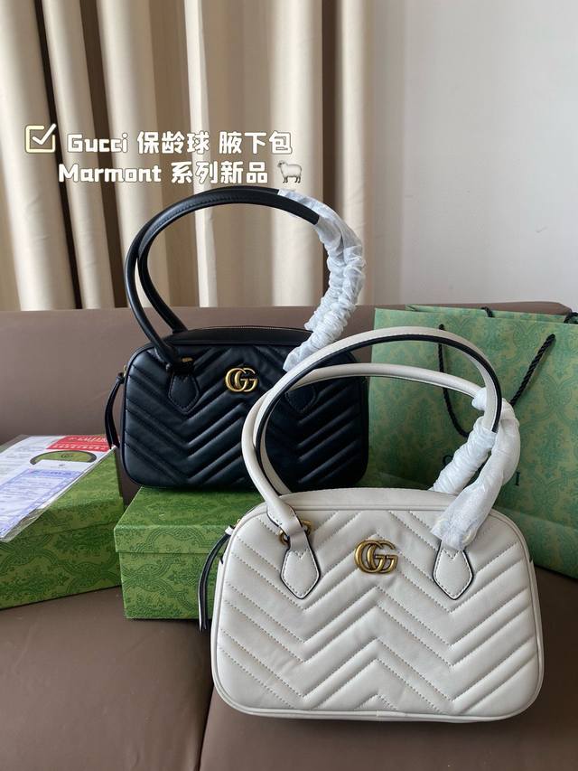 礼盒gucci 新款 保龄球 腋下包marmont 系列新品 皮质超赞尺寸25.16