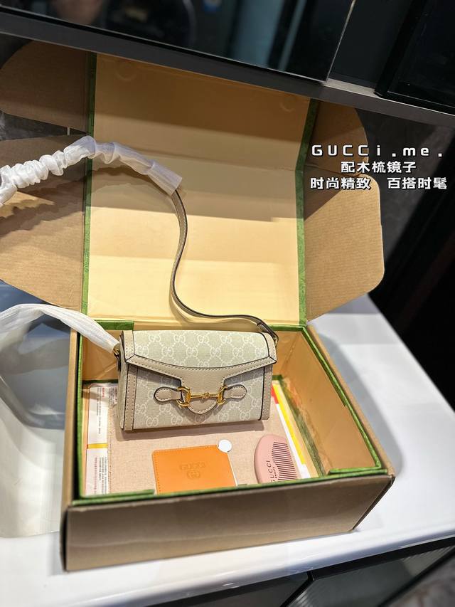 Gucci 古驰 横版1955 Mini斜挎包woc单肩 手机包 百搭款 酷奇 美到无法无天的款式 今年简直引领时尚最in元素 上身超级好看 尺寸：18.5.1