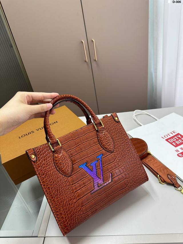 Lv路易威登24新品 鳄鱼纹 Onthego East West这款迷你可爱的onthego绝对是爆款空间容量也不错哟d-306尺寸25.11.20折叠盒