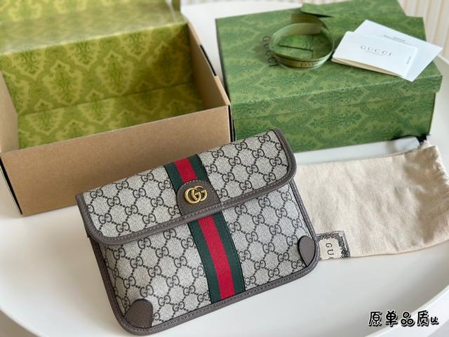 全套包装gucci新品腰包搭配一条宽肩带 男女通用哦 尺寸24*17Cm